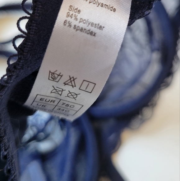 Unbranded Blue Lace Bra EU 75C US 34B? - Picture 4 of 5